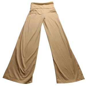 Always You Women's XS Cream Beige Wide Leg Lounge Pants High Waist Soft Trousers